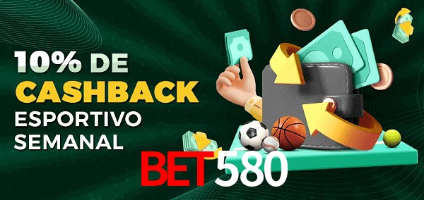 10% de bônus de cashback na Bet580
